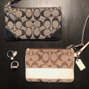 TWO Coach Wristlets EUC